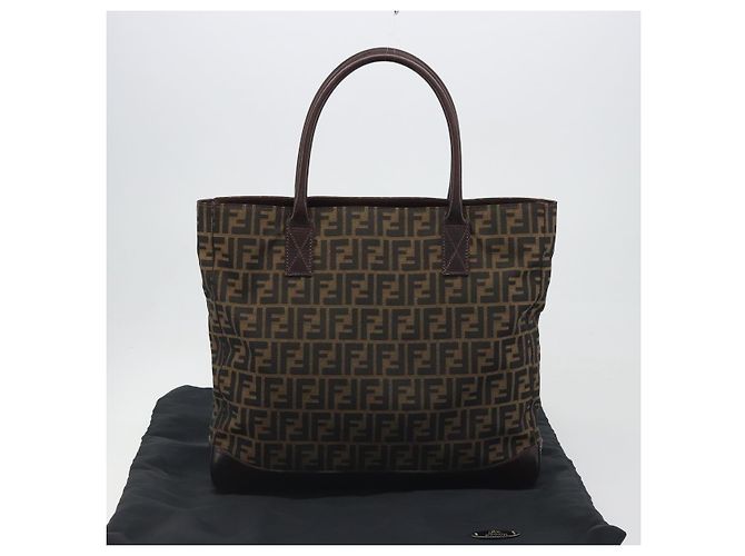 FENDI Zucca Canvas Tote Bag Brown Auth 195452V Braun - Ansicht 12
