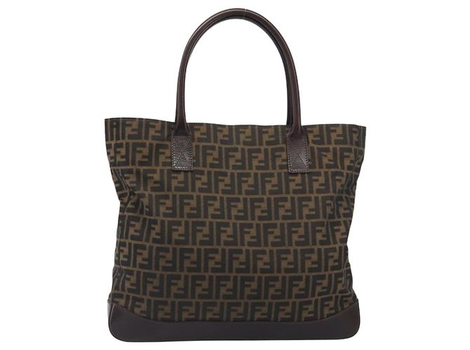 FENDI Zucca Canvas Tote Bag Brown Auth 195452V Braun - Ansicht 13