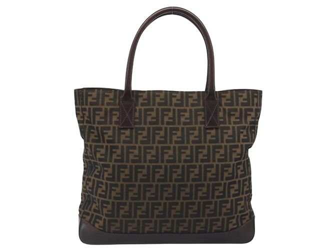 FENDI Zucca Canvas Tote Bag Brown Auth 195452V Braun - Ansicht 2