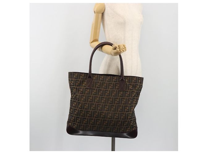 FENDI Zucca Canvas Tote Bag Brown Auth 195452V Braun - Ansicht 22