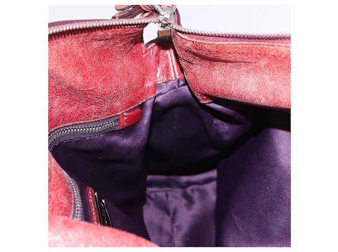 Borsa a mano Miu Miu in pelle rossa argento Auth 196298 Rosso - vista 19