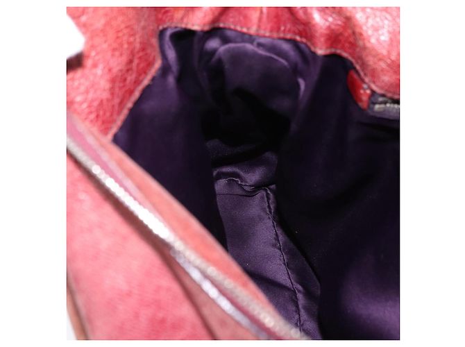 Borsa a mano Miu Miu in pelle rossa argento Auth 196298 Rosso - vista 20