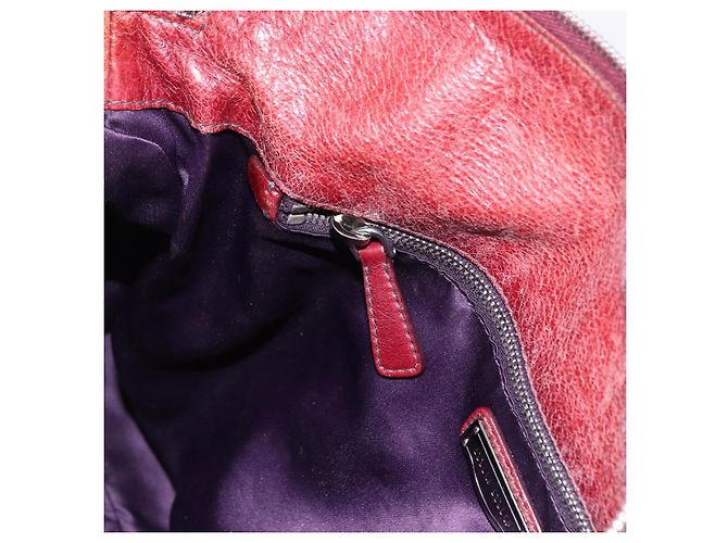 Borsa a mano Miu Miu in pelle rossa argento Auth 196298 Rosso - vista 21
