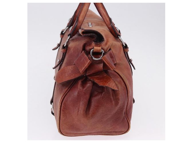 Borsa a mano Miu Miu in pelle rossa argento Auth 196298 Rosso - vista 3