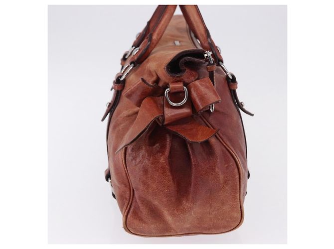 Borsa a mano Miu Miu in pelle rossa argento Auth 196298 Rosso - vista 4