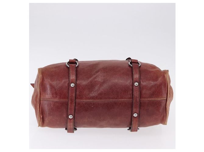 Borsa a mano Miu Miu in pelle rossa argento Auth 196298 Rosso - vista 5