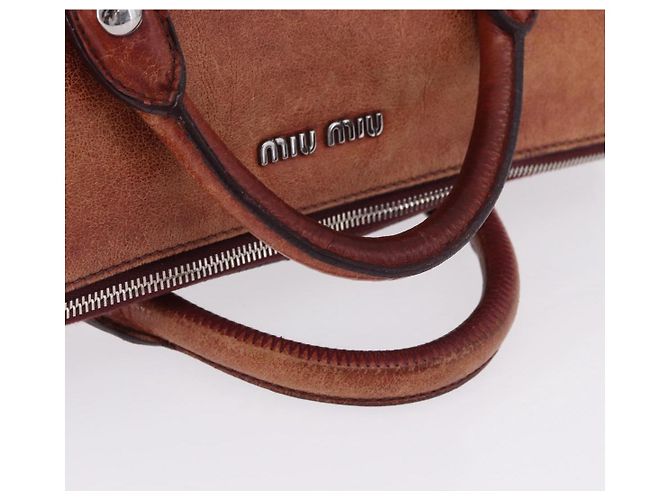 Borsa a mano Miu Miu in pelle rossa argento Auth 196298 Rosso - vista 7
