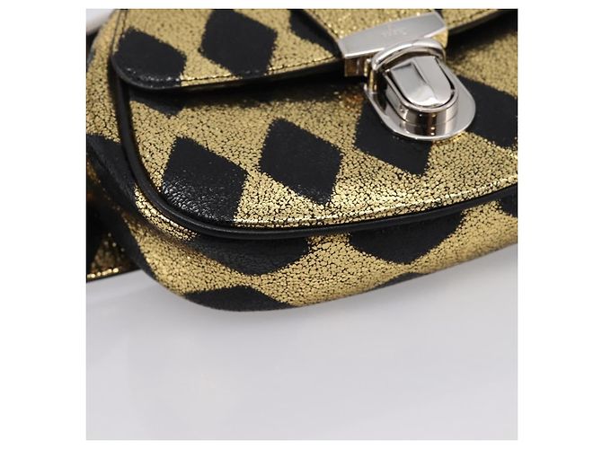Borsello a vita GUCCI per bambini in pelle Oro Argento 605112 Auth 196463V - vista 15