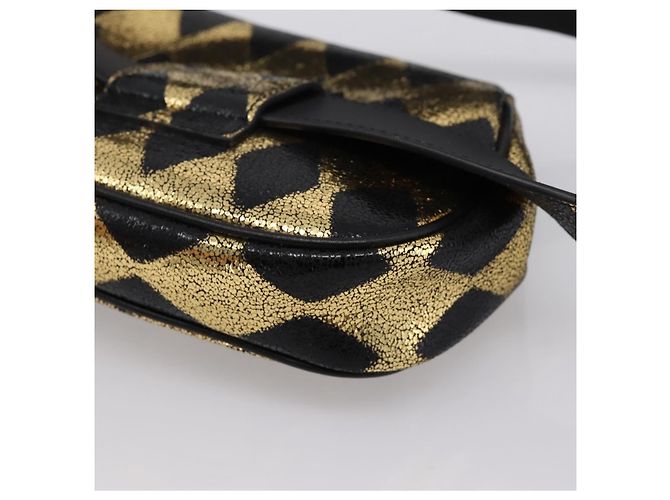 Borsello a vita GUCCI per bambini in pelle Oro Argento 605112 Auth 196463V - vista 16