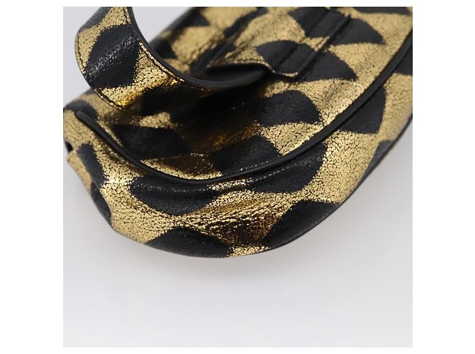 Borsello a vita GUCCI per bambini in pelle Oro Argento 605112 Auth 196463V - vista 17