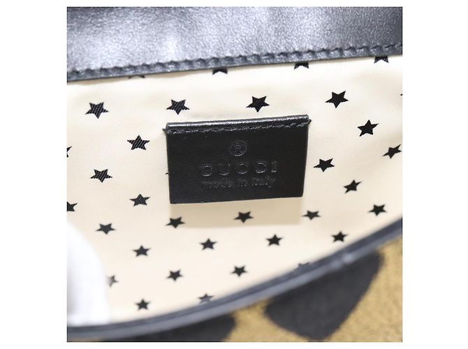Borsello a vita GUCCI per bambini in pelle Oro Argento 605112 Auth 196463V - vista 19