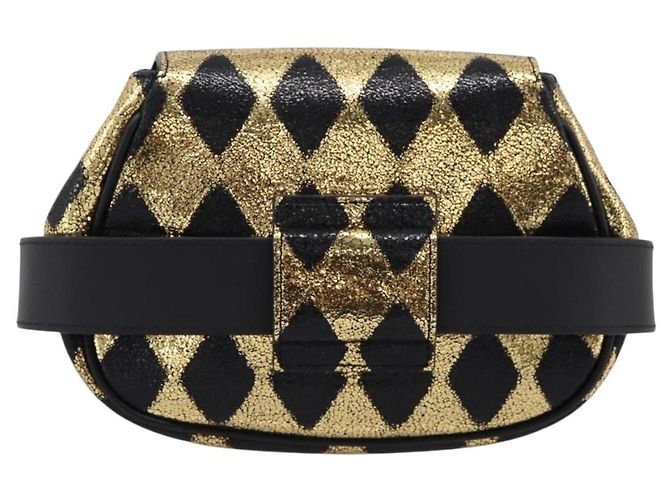 Borsello a vita GUCCI per bambini in pelle Oro Argento 605112 Auth 196463V - vista 2