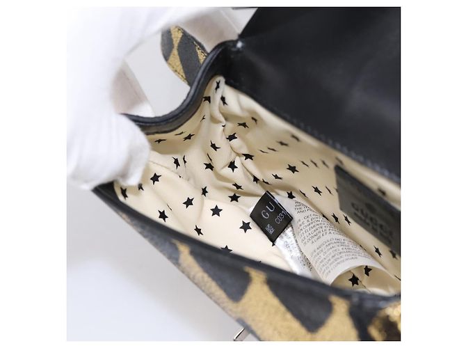 Borsello a vita GUCCI per bambini in pelle Oro Argento 605112 Auth 196463V - vista 21