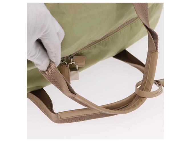 Borsa Boston PRADA Nylon Khaki Silver Auth 192536 Argento Cachi - vista 10