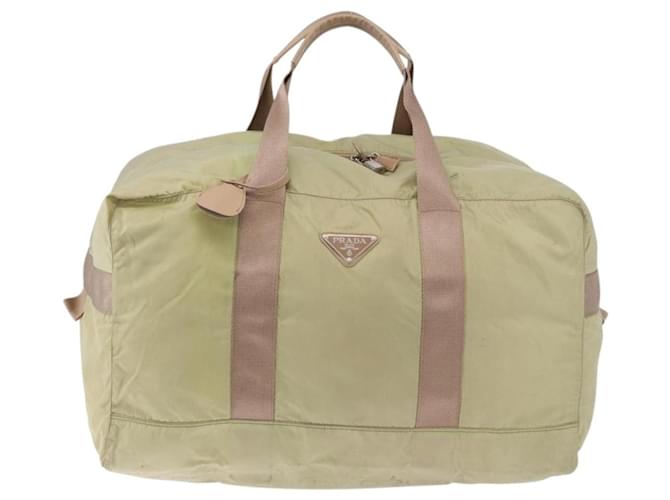 Borsa Boston PRADA Nylon Khaki Silver Auth 192536 Argento Cachi - vista 13