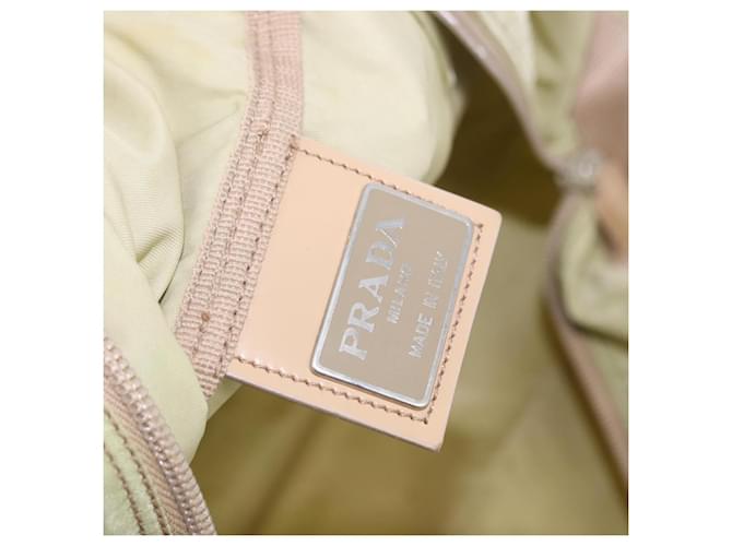 Borsa Boston PRADA Nylon Khaki Silver Auth 192536 Argento Cachi - vista 22