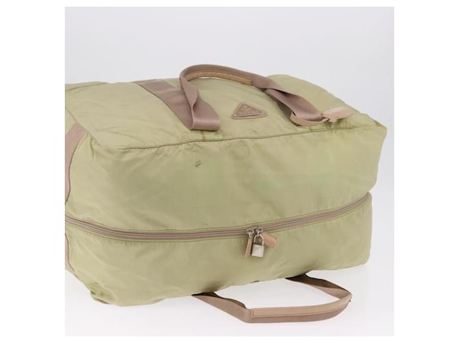 Borsa Boston PRADA Nylon Khaki Silver Auth 192536 Argento Cachi - vista 8