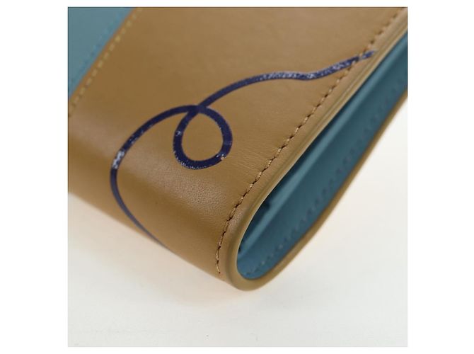 Portafoglio LOEWE in pelle Suna Fujita Collaboration Brown Silver Auth 195028M Marrone Argento - Ansicht 16