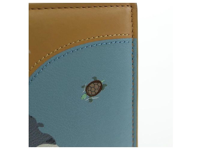 Portafoglio LOEWE in pelle Suna Fujita Collaboration Brown Silver Auth 195028M Marrone Argento - Ansicht 17