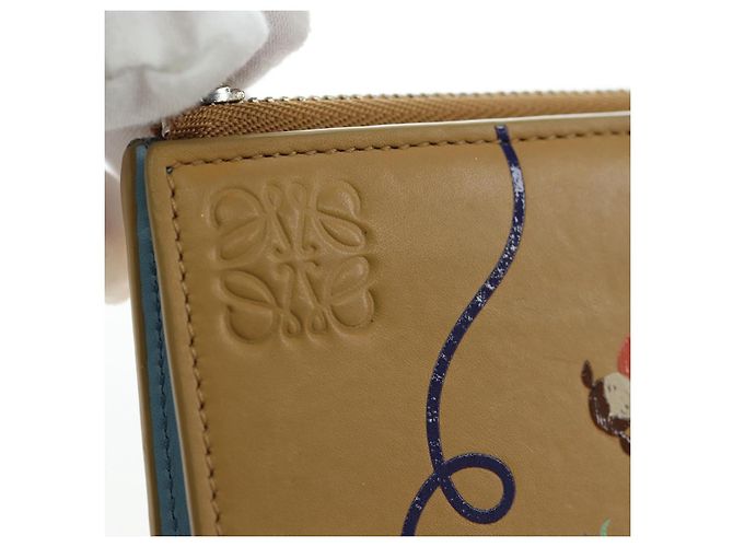 Portafoglio LOEWE in pelle Suna Fujita Collaboration Brown Silver Auth 195028M Marrone Argento - Ansicht 20