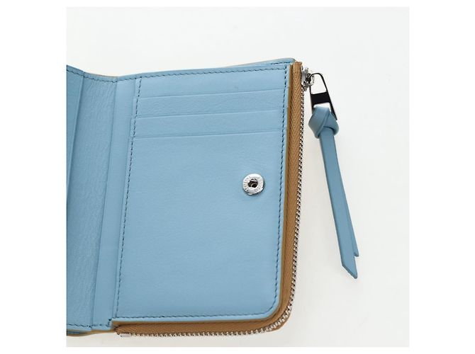Portafoglio LOEWE in pelle Suna Fujita Collaboration Brown Silver Auth 195028M Marrone Argento - Ansicht 22