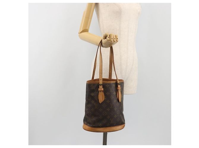 LOUIS VUITTON Borsa a spalla Monogram Bucket PM M42238 LV Auth 194314 Monogramma - vista 23