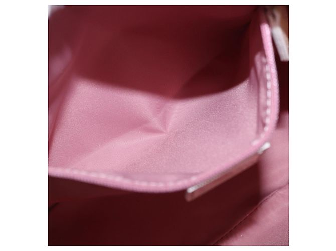 Borsa a tracolla Christian Dior Trotter Canvas PVC Rosa Argento Auth 195709 - vista 22