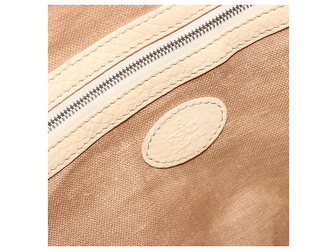 FENDI Celeria Shoulder Bag Leather Ivory Silver Auth 195647V Silvery Cream - view 20