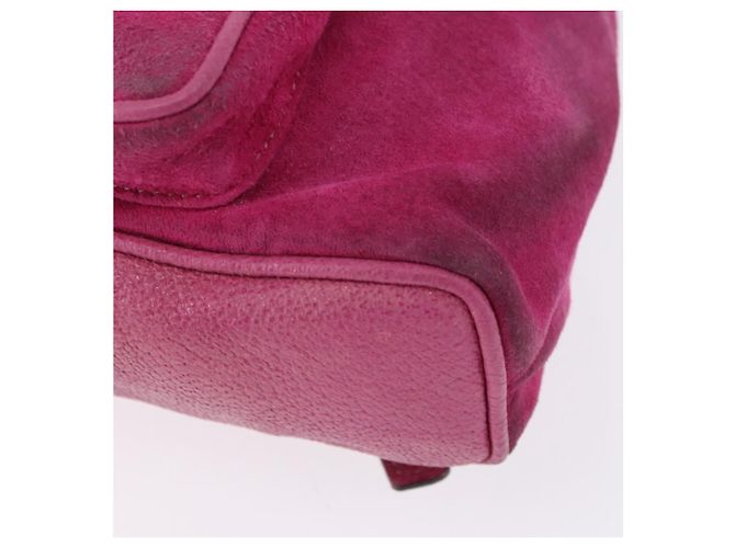 Zaino GUCCI Bamboo Camoscio Rosa Tono Oro 003 1705 0080 Auth BA14635 - vista 16
