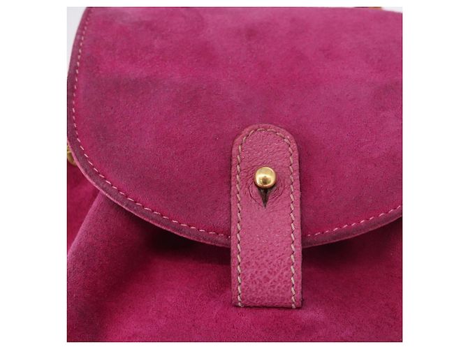 Zaino GUCCI Bamboo Camoscio Rosa Tono Oro 003 1705 0080 Auth BA14635 - vista 20