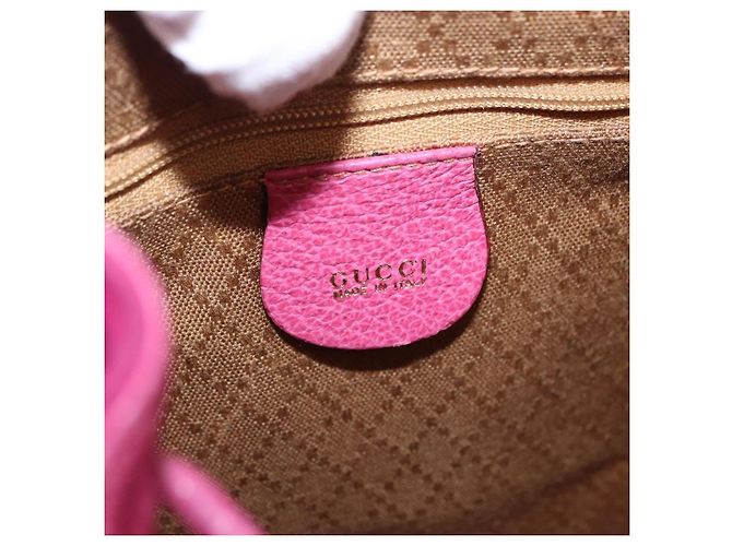 Zaino GUCCI Bamboo Camoscio Rosa Tono Oro 003 1705 0080 Auth BA14635 - vista 22