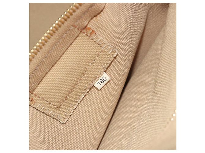 Borsa a mano PRADA Canapa M Canvas Beige Gold Auth 195043A D'oro - vista 12