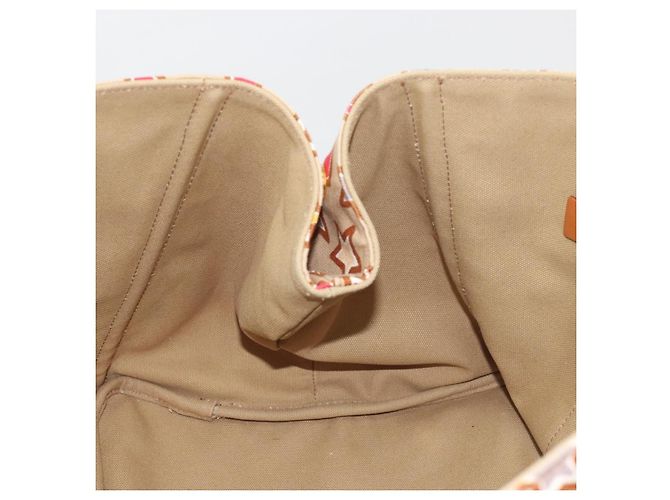 Borsa a mano PRADA Canapa M Canvas Beige Gold Auth 195043A D'oro - vista 19