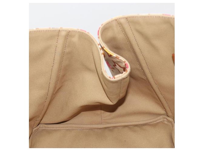 Borsa a mano PRADA Canapa M Canvas Beige Gold Auth 195043A D'oro - vista 20