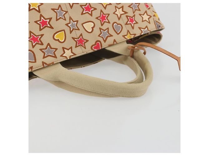 Borsa a mano PRADA Canapa M Canvas Beige Gold Auth 195043A D'oro - vista 7