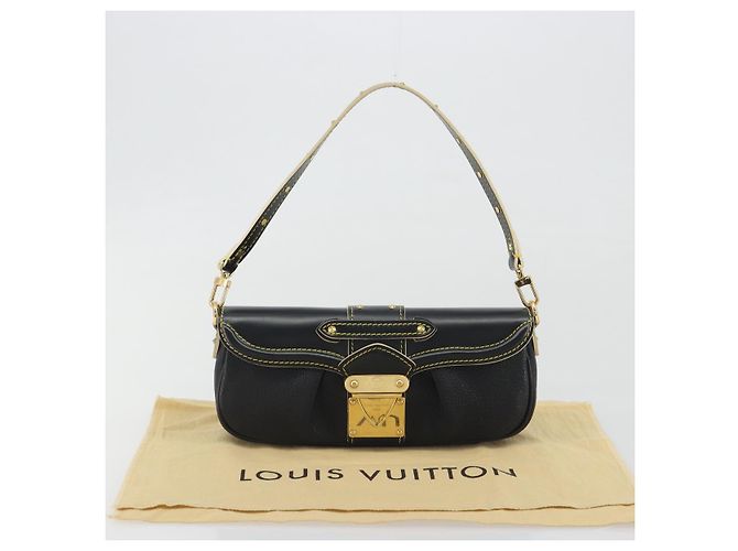 LOUIS VUITTON Borsa a Tracolla Suhari Precieux Pelle Nera M91776 Auth 194886SAV Nero - vista 12