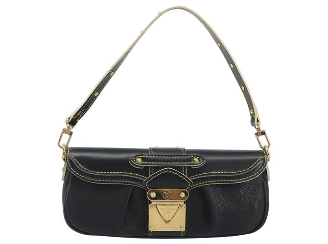 LOUIS VUITTON Borsa a Tracolla Suhari Precieux Pelle Nera M91776 Auth 194886SAV Nero - vista 13