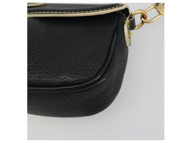 LOUIS VUITTON Borsa a Tracolla Suhari Precieux Pelle Nera M91776 Auth 194886SAV Nero - vista 14