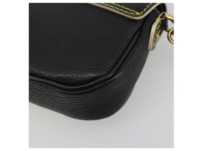 LOUIS VUITTON Borsa a Tracolla Suhari Precieux Pelle Nera M91776 Auth 194886SAV Nero - vista 16