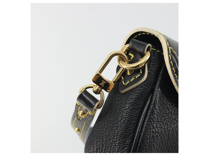 LOUIS VUITTON Borsa a Tracolla Suhari Precieux Pelle Nera M91776 Auth 194886SAV Nero - vista 19