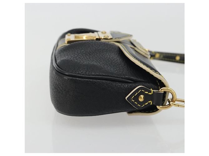 LOUIS VUITTON Borsa a Tracolla Suhari Precieux Pelle Nera M91776 Auth 194886SAV Nero - vista 3
