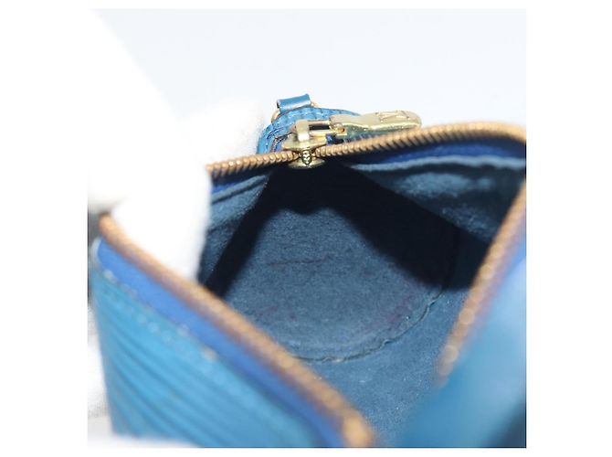LOUIS VUITTON Epi Soufflot Pouch Blue LV Auth 196216 - vista 18