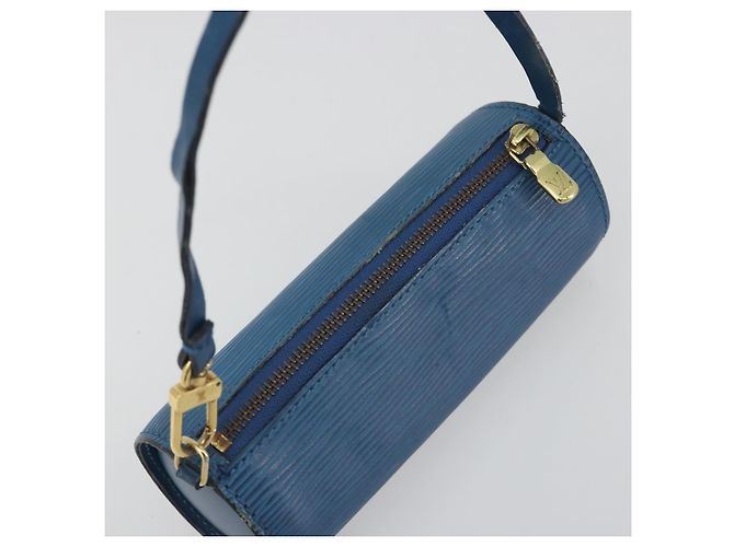 LOUIS VUITTON Epi Soufflot Pouch Blue LV Auth 196216 - vista 6