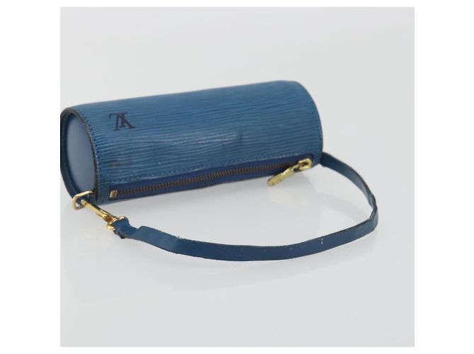 LOUIS VUITTON Epi Soufflot Pouch Blue LV Auth 196216 - vista 7