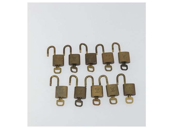 LOUIS VUITTON Padlock 10 Set Padlock metal Gold LV Auth 192564 Golden - view 8