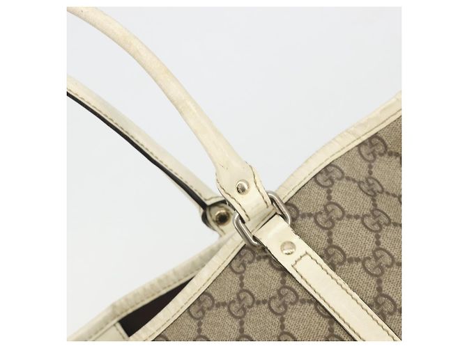 Gucci Borsa Tote GG Supreme in PVC Beige Oro 197953 Auth 194383 - vista 10