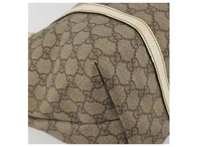 Gucci Borsa Tote GG Supreme in PVC Beige Oro 197953 Auth 194383 - vista 14