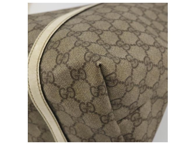 Gucci Borsa Tote GG Supreme in PVC Beige Oro 197953 Auth 194383 - vista 15