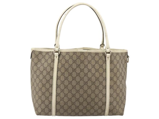 Gucci Borsa Tote GG Supreme in PVC Beige Oro 197953 Auth 194383 - vista 2