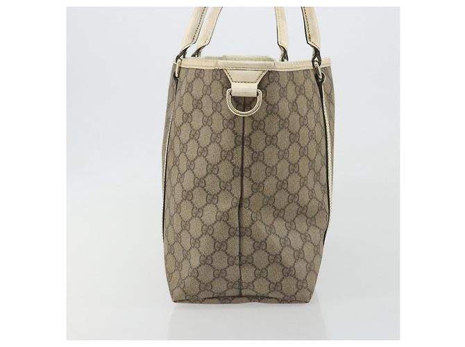 Gucci Borsa Tote GG Supreme in PVC Beige Oro 197953 Auth 194383 - vista 4